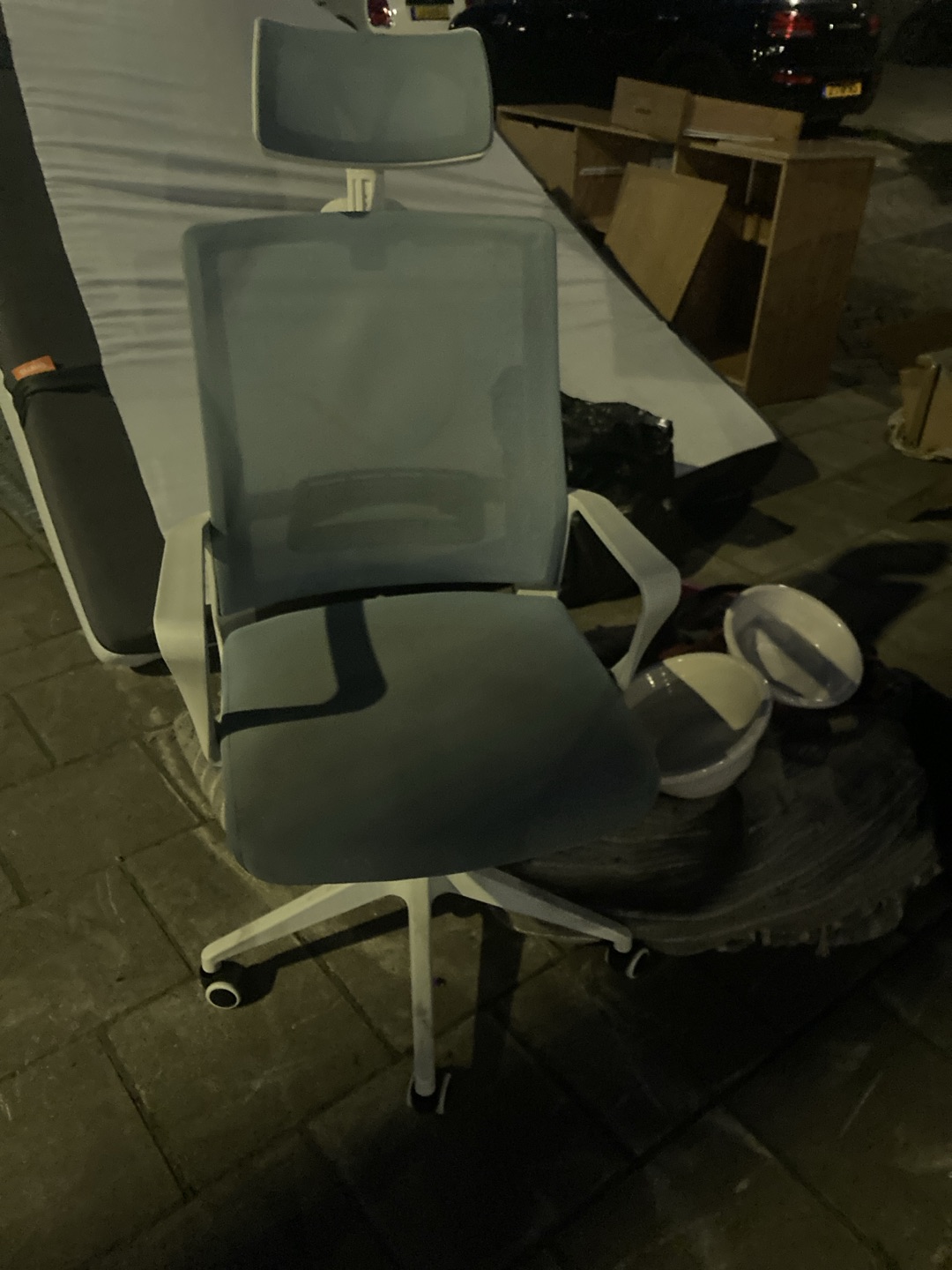 Different things: chairs and table for outside, desk chair and vases and pots 2