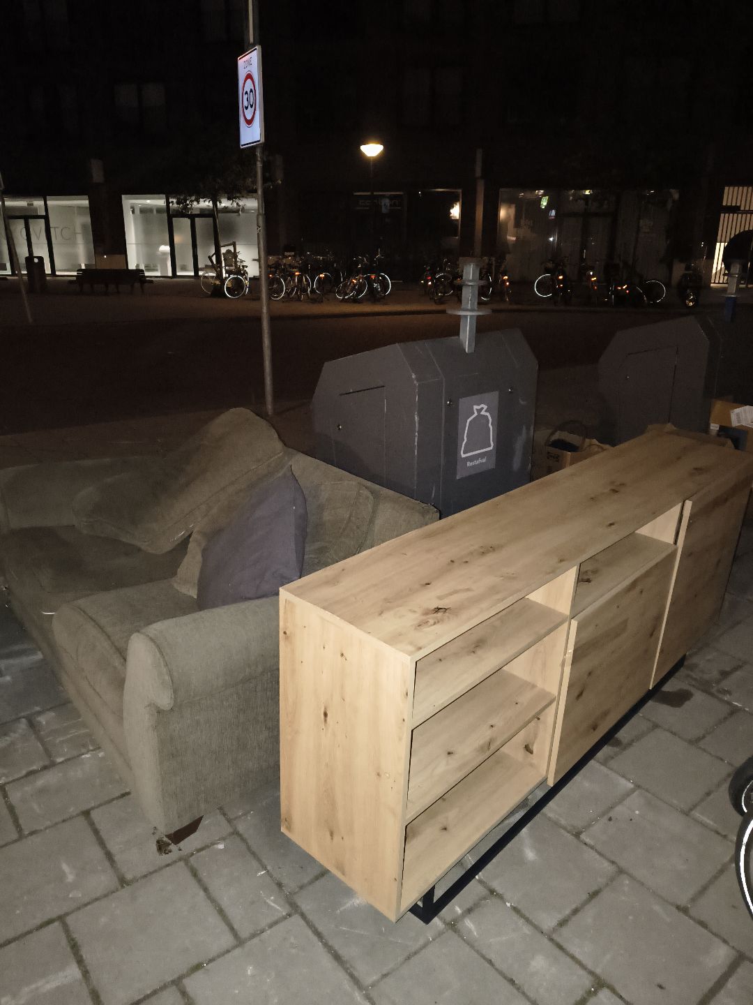 Console and couch. 1