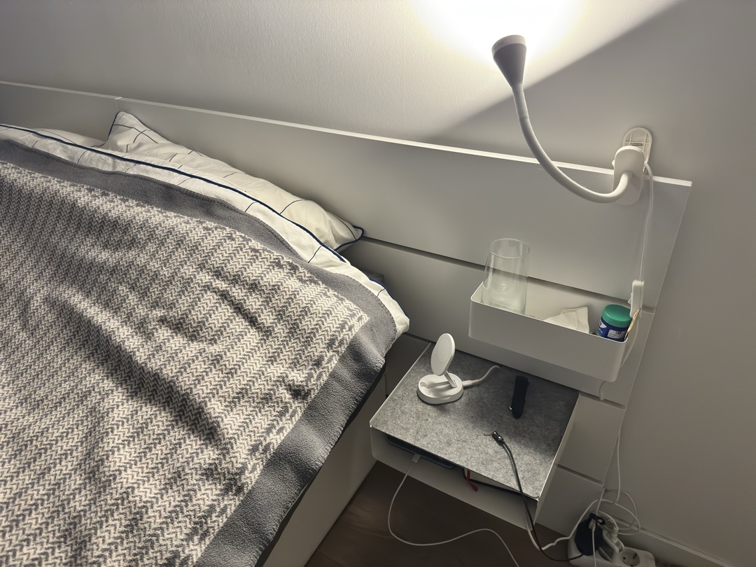 IKEA headboard, dining chairs and armchair 3