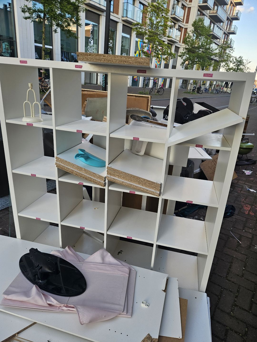 a lot of furniture ikea kallax, billy bookcase, ottoman, mini green house 1