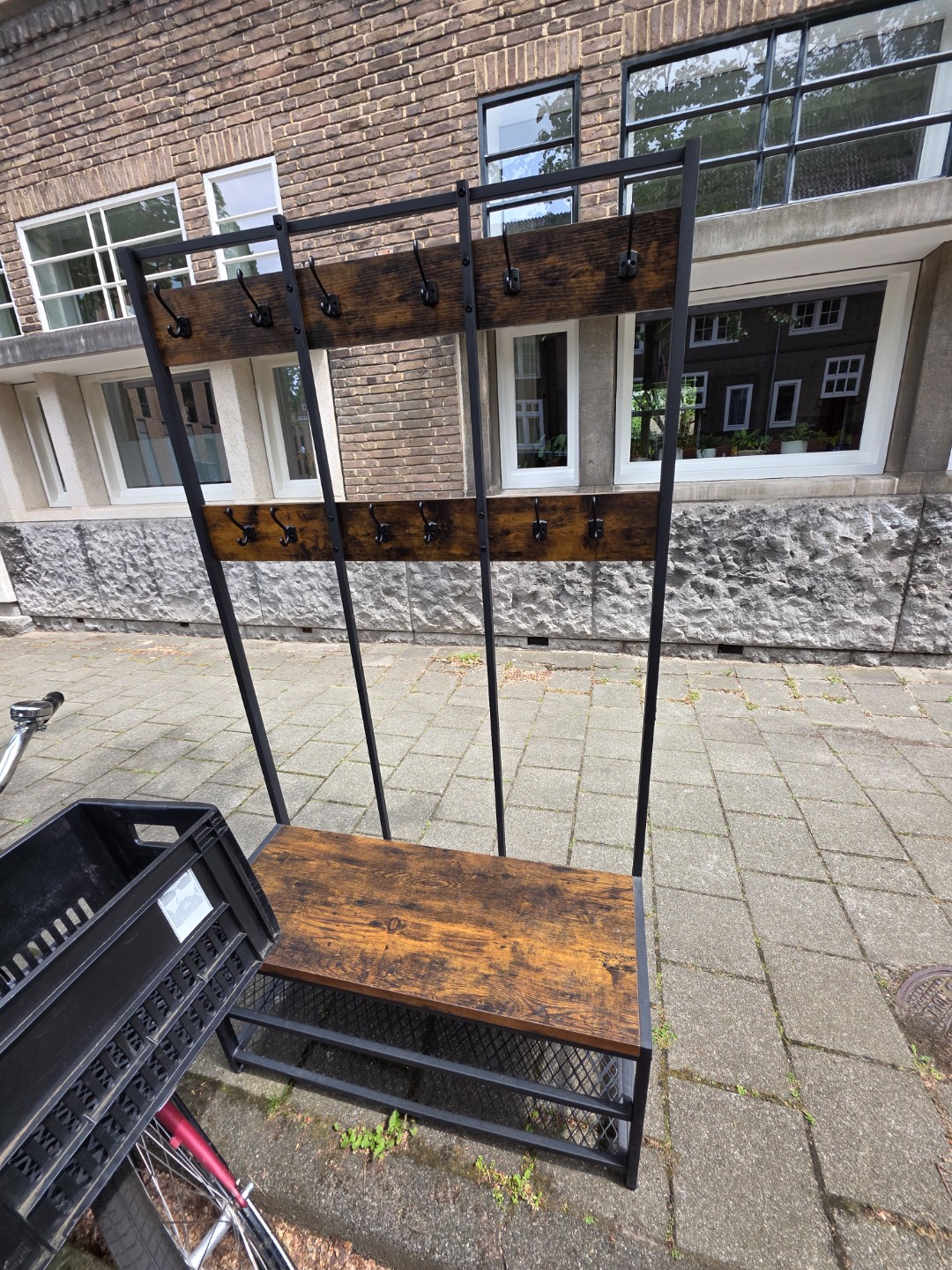 Nice coat rack, wood and metal 1