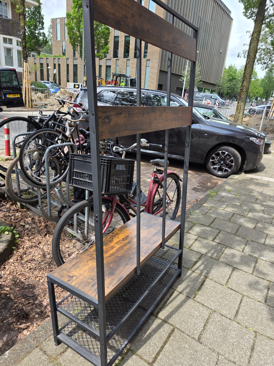 Nice coat rack, wood and metal 2