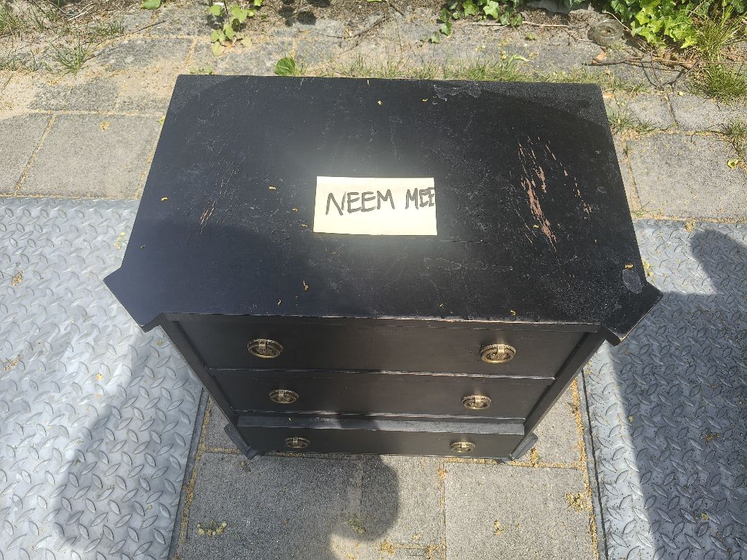 Naast de afvalcontainer bij Aragohof 2