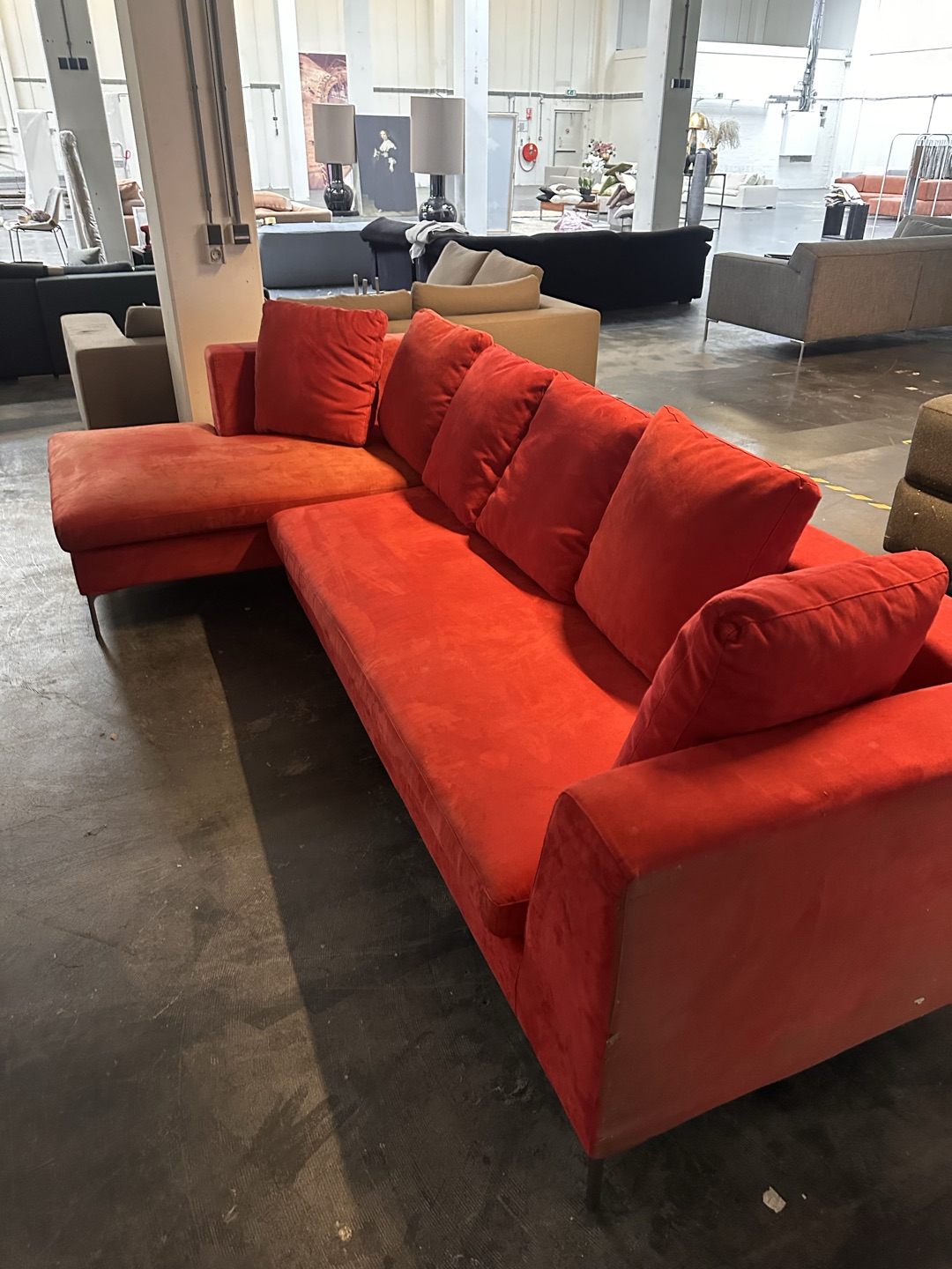 Red couch. Pick up tomorrow 1