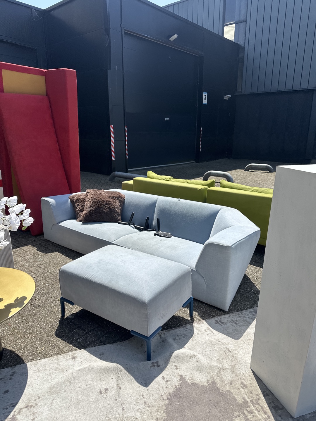 Couches, tables and planters and other stuff. 2