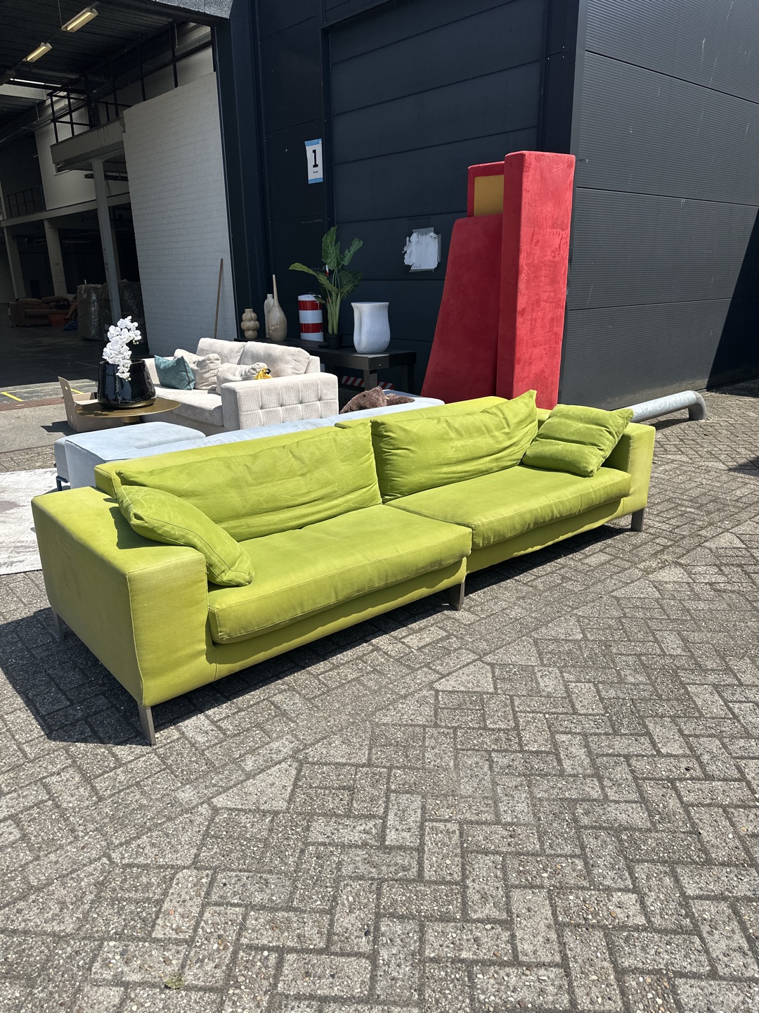 Couches, tables and planters and other stuff. 3