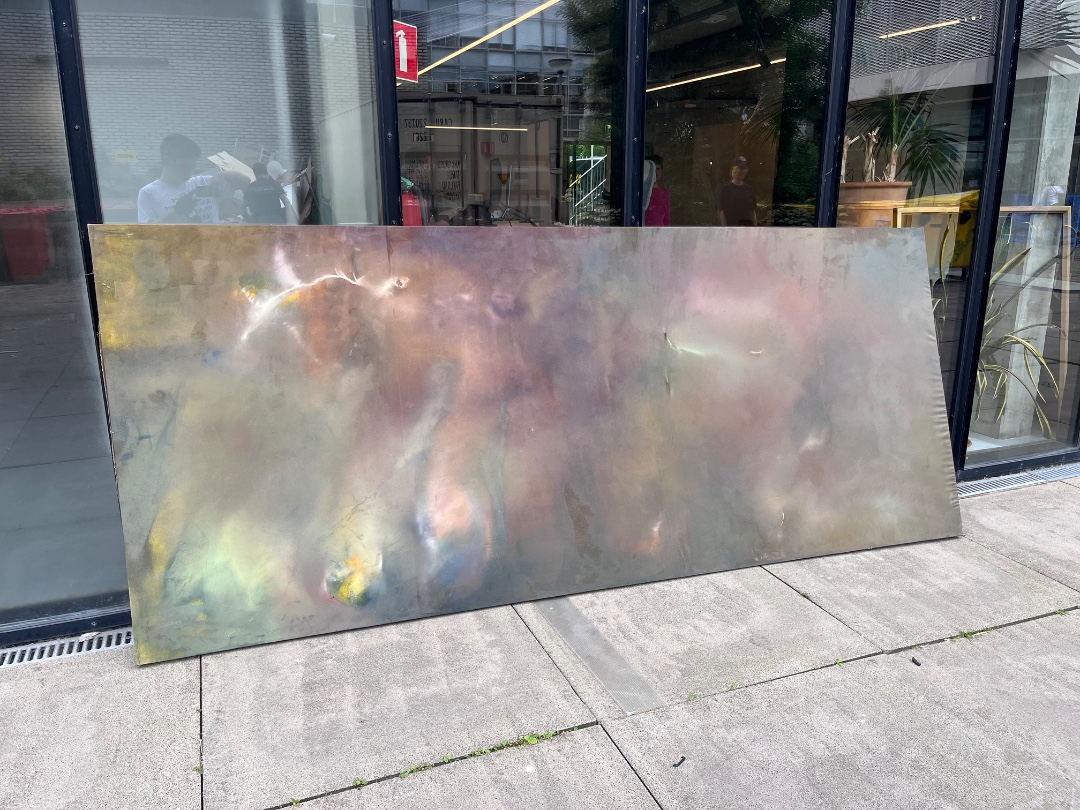 3x1.5m oil painting on rietveld academie campus 2