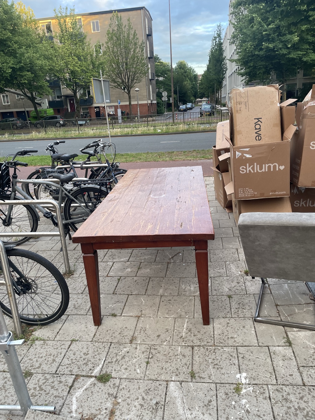 Massief eikenhouten tafel 2