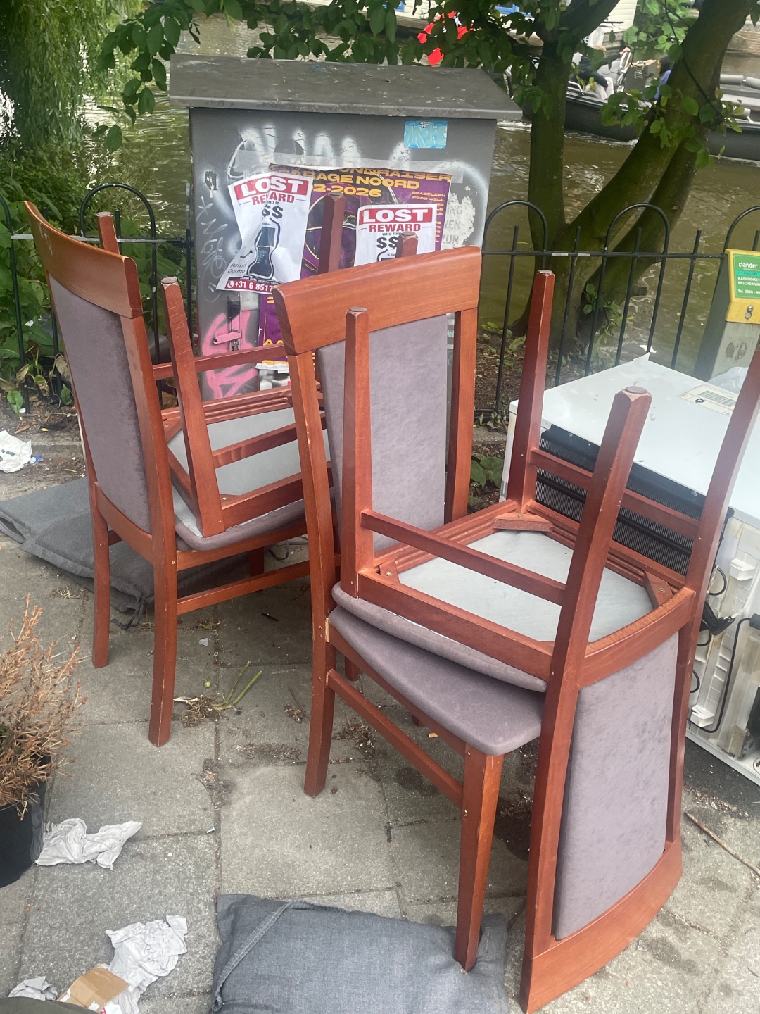 6 chairs in good condition next to Hortus Botanicus 1
