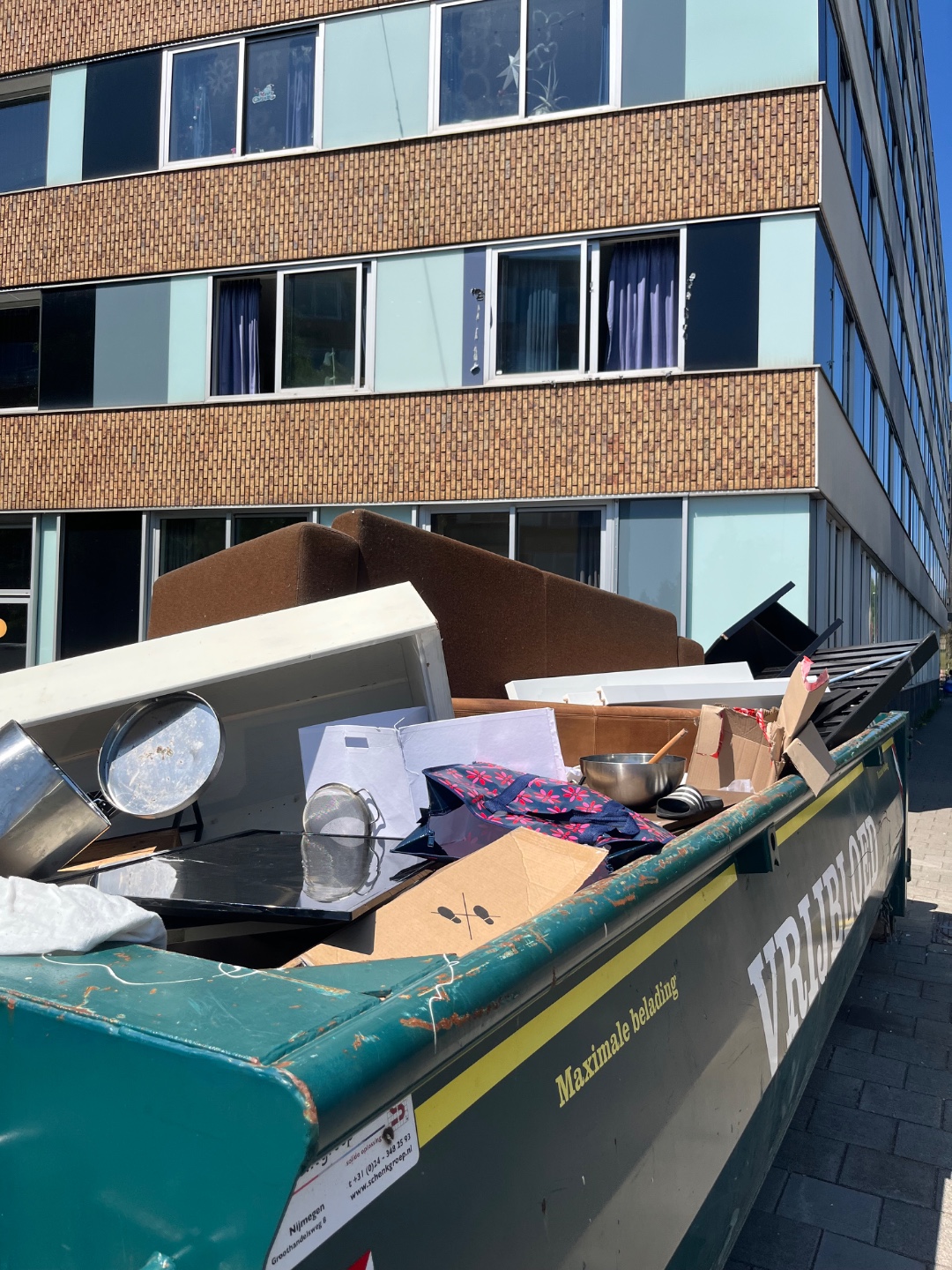 Dumpsters full of practically new furniture !!! 1